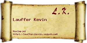 Lauffer Kevin névjegykártya